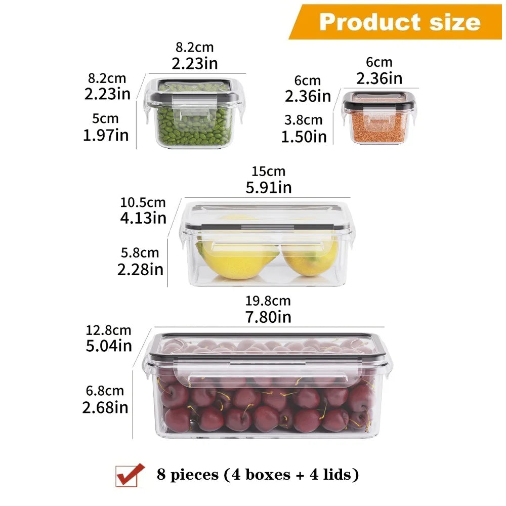 8PC Airtight Food Storage Containers