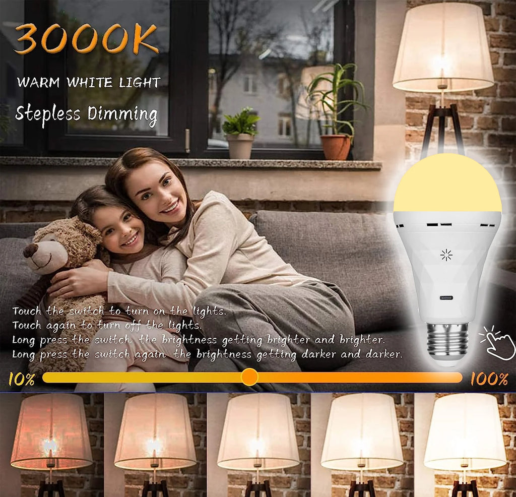 Rechargeable USB E27 LED Bulb