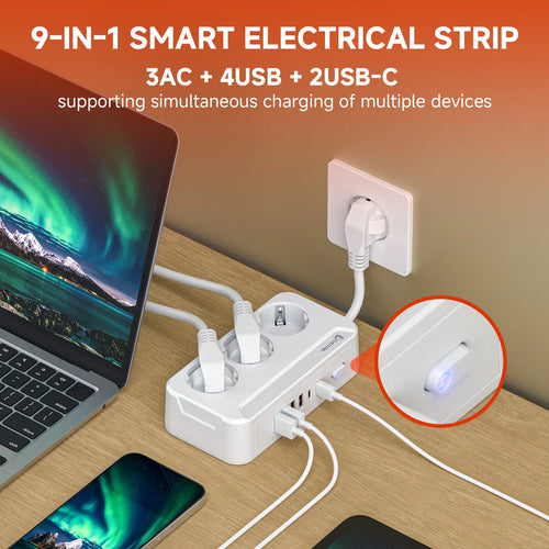 EU Power Strip with USB-C