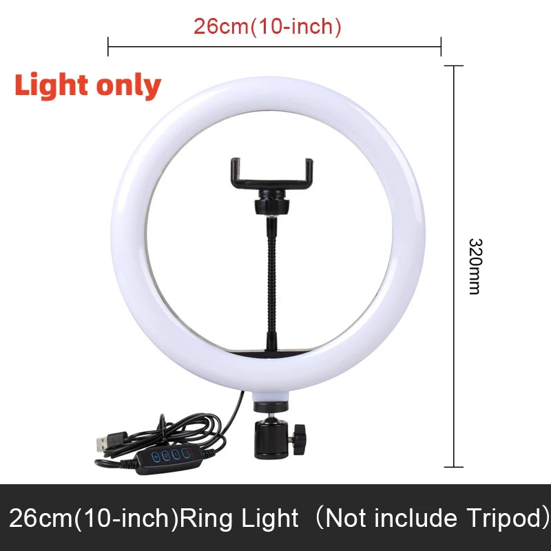 LED Ring Light with Phone Holder