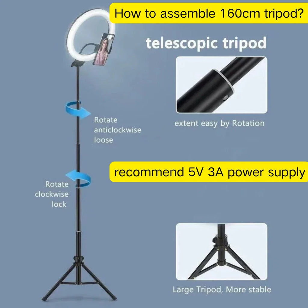 LED Ring Light with Phone Holder