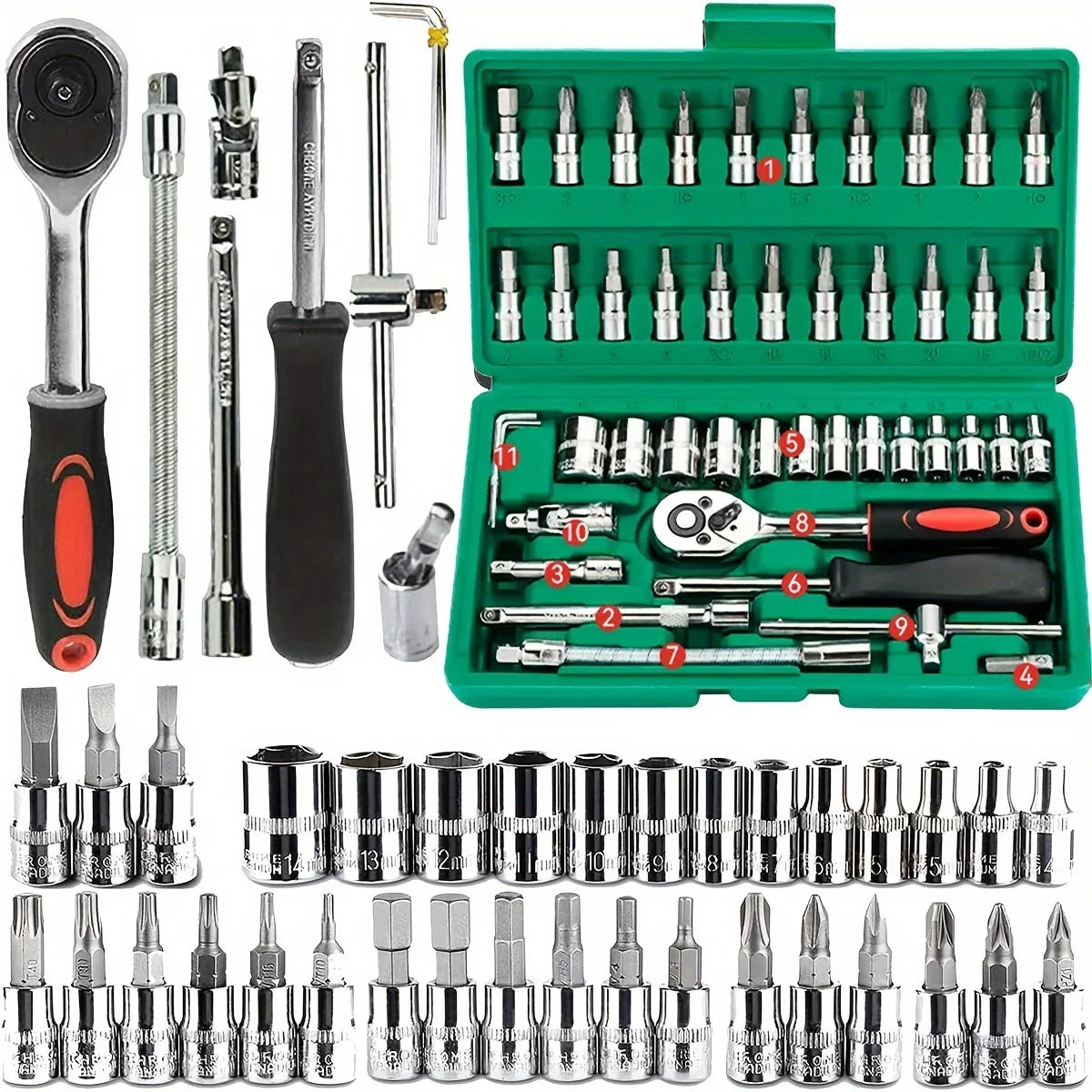 46-Piece Socket & Ratchet Set