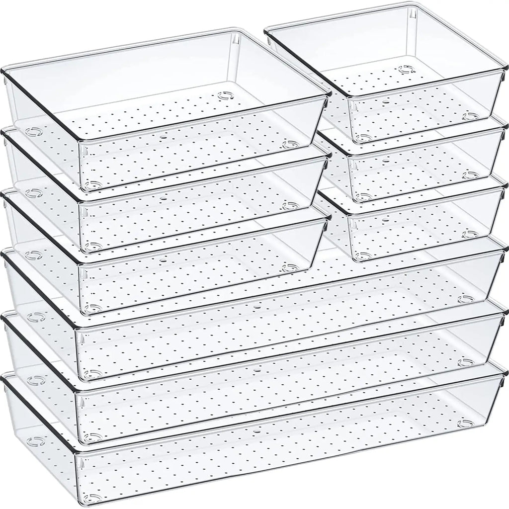 Transparent Drawer Storage Organizer Set