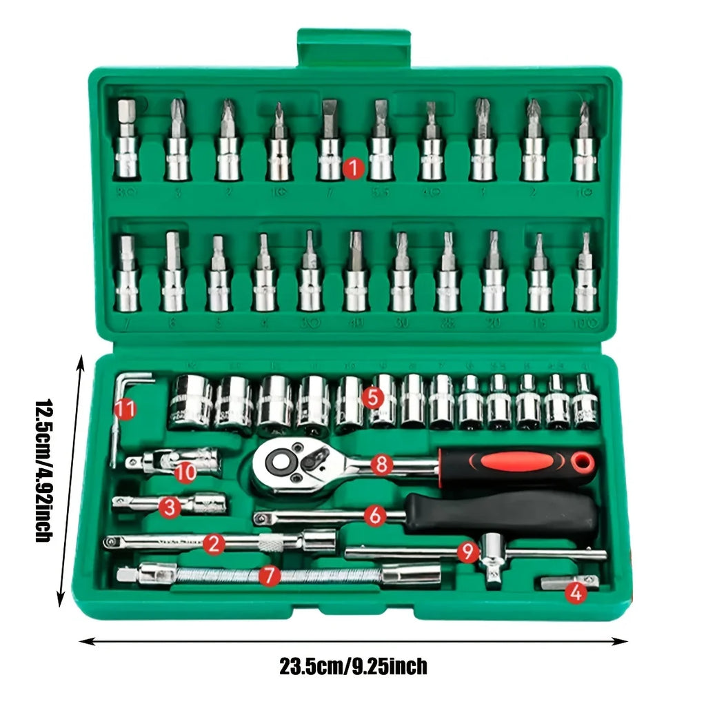 46-Piece Socket & Ratchet Set