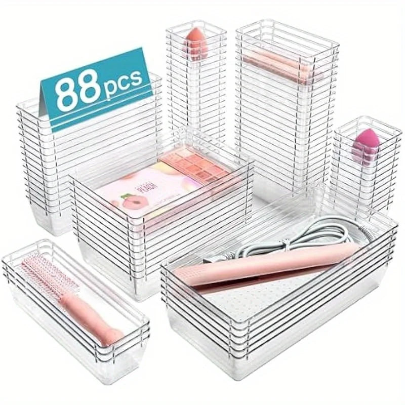 Transparent Drawer Storage Organizer Set