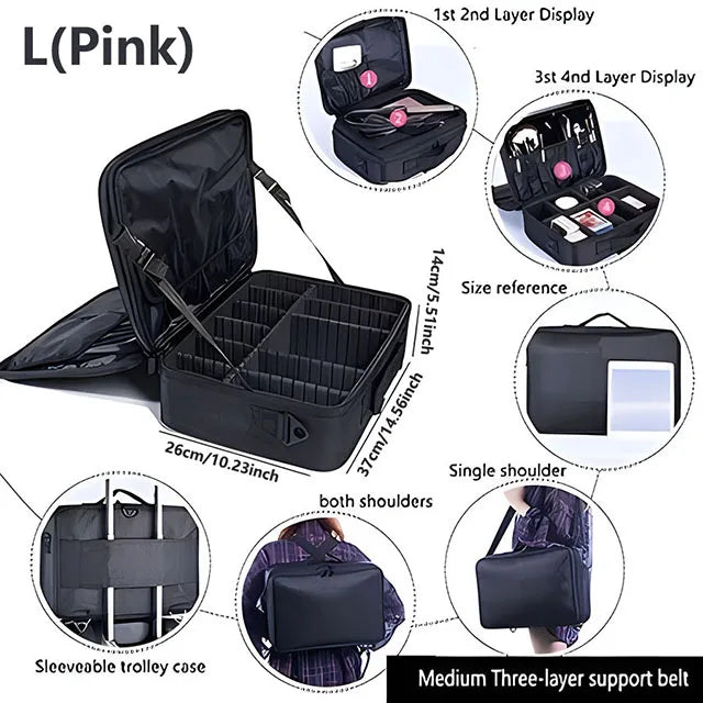 Large Capacity Cosmetic & Makeup Case