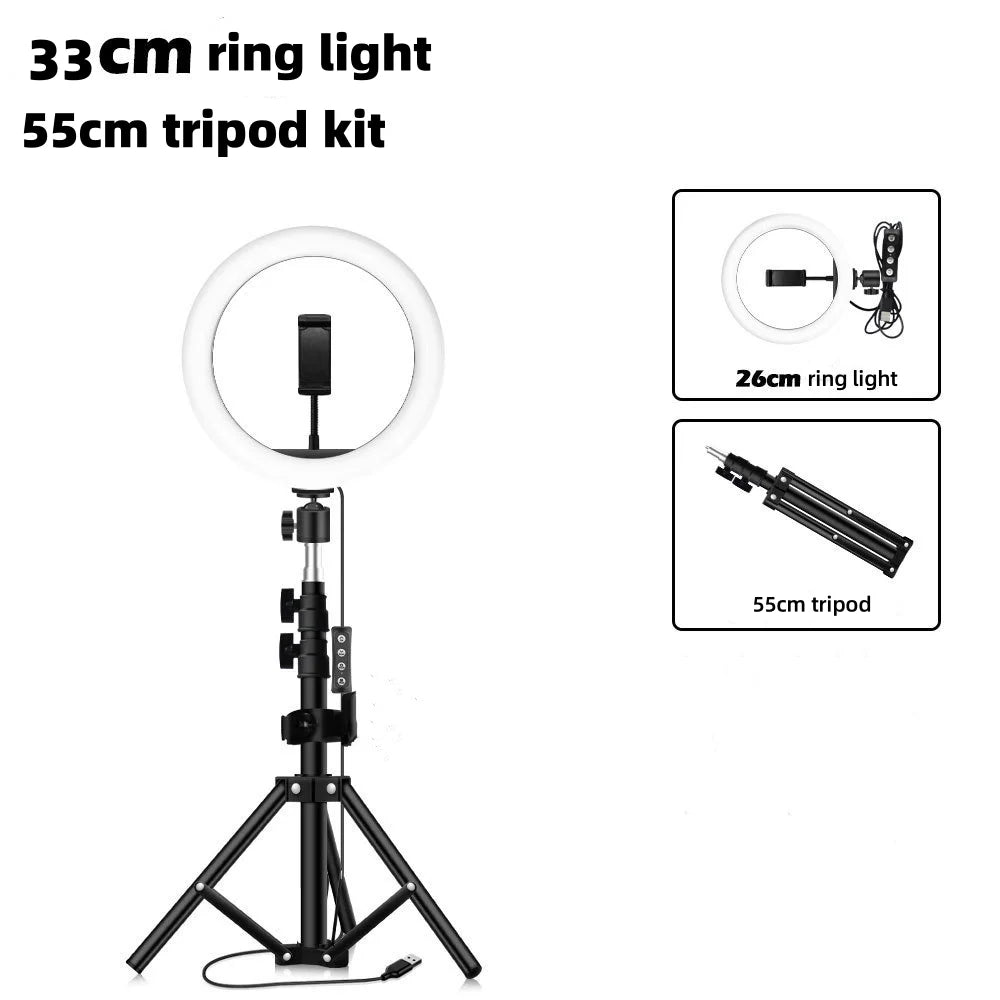 LED Ring Light with Phone Holder