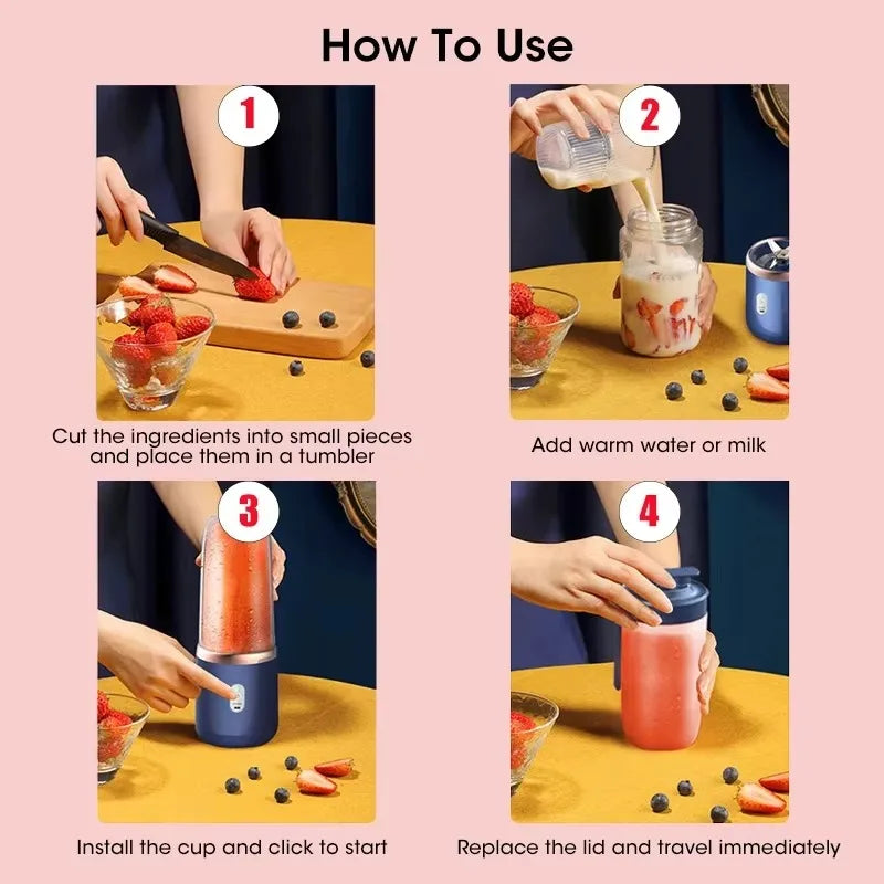 Portable USB Mini Juice Blender