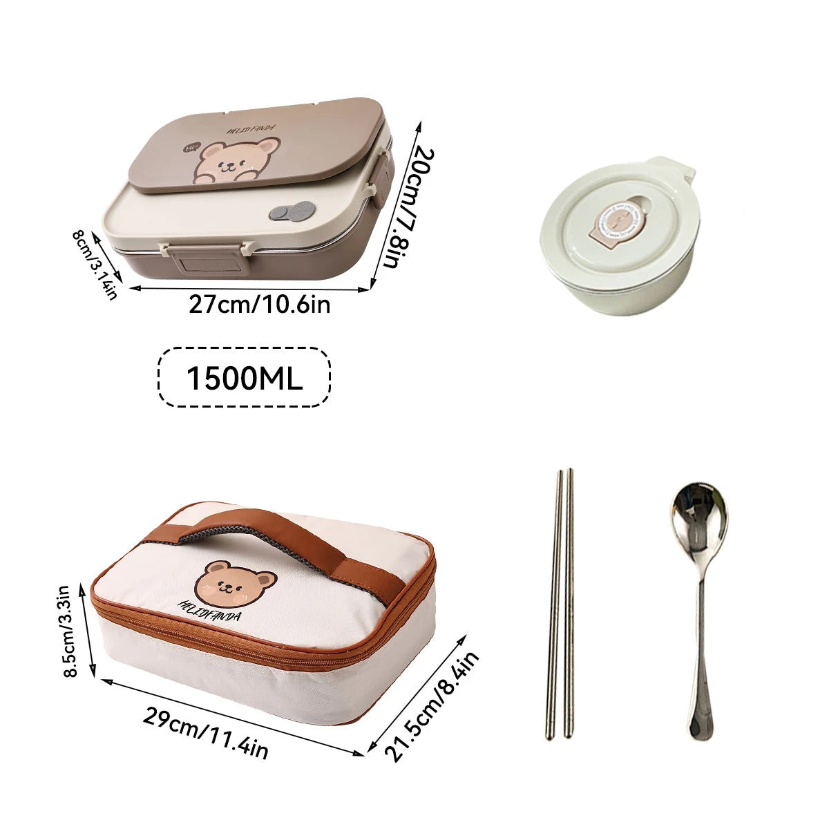 4-Compartment Stainless Steel Lunch Box