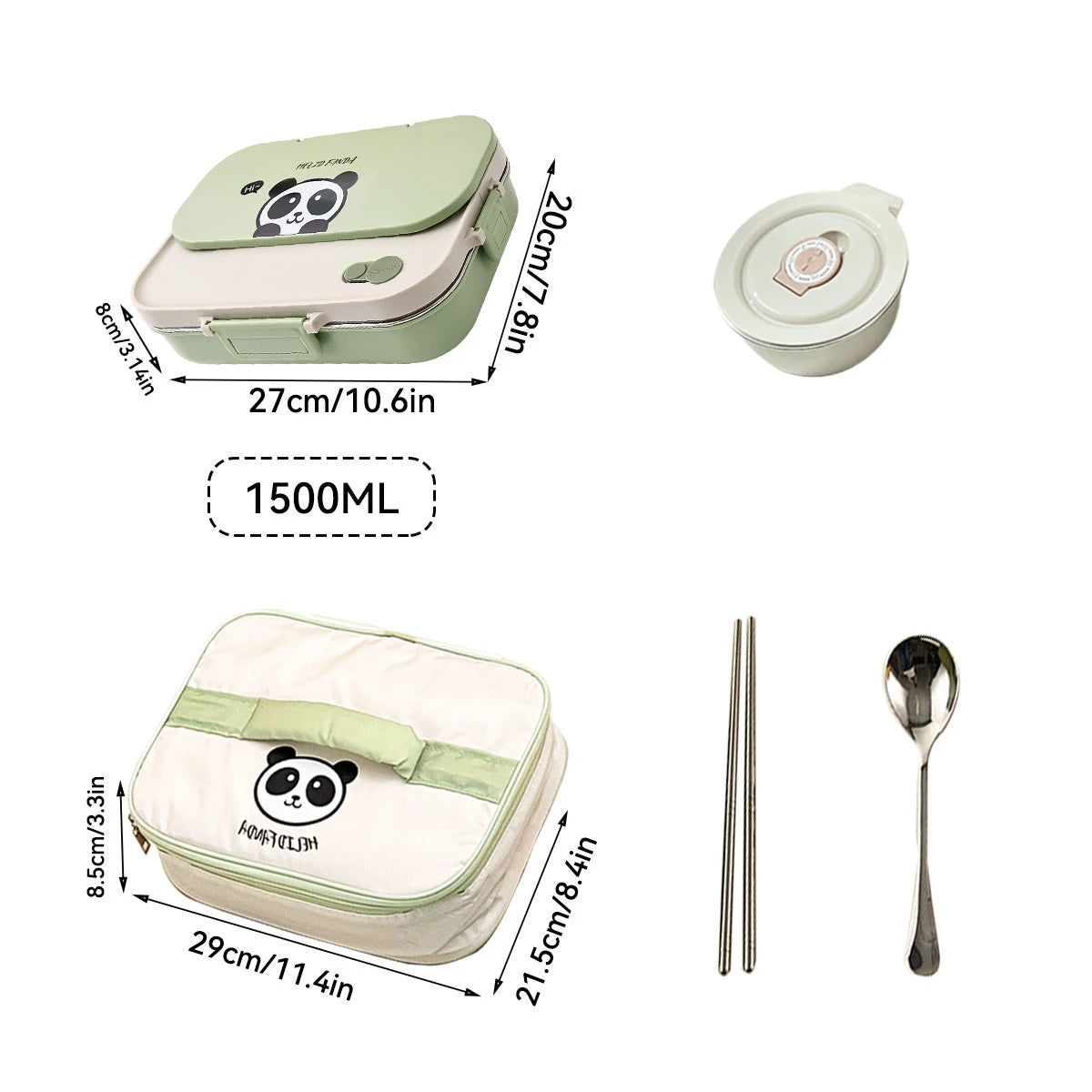 4-Compartment Stainless Steel Lunch Box