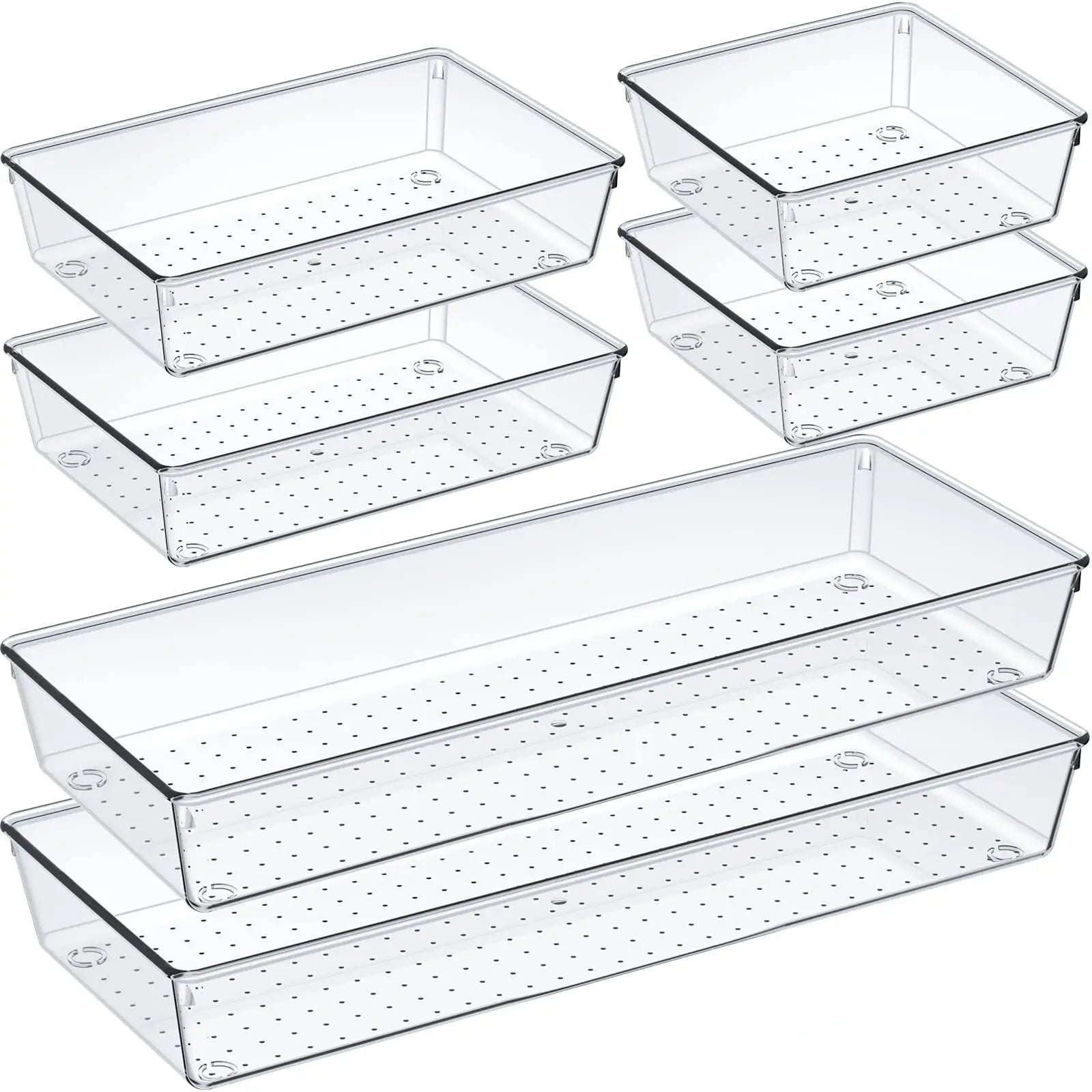 Transparent Drawer Storage Organizer Set