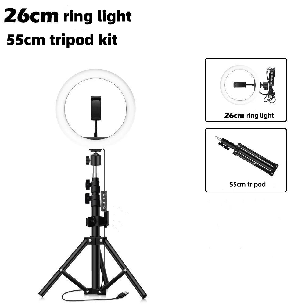 LED Ring Light with Phone Holder